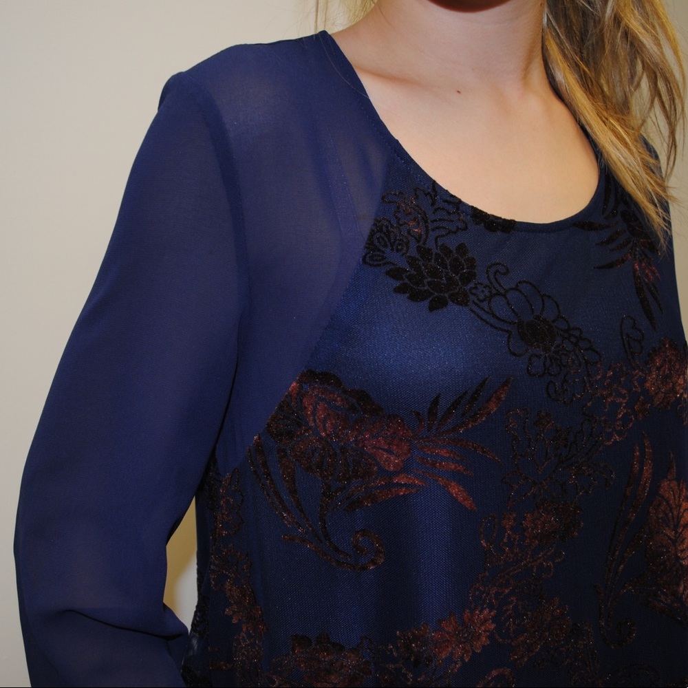 Burnt Velvet A-Line Dress